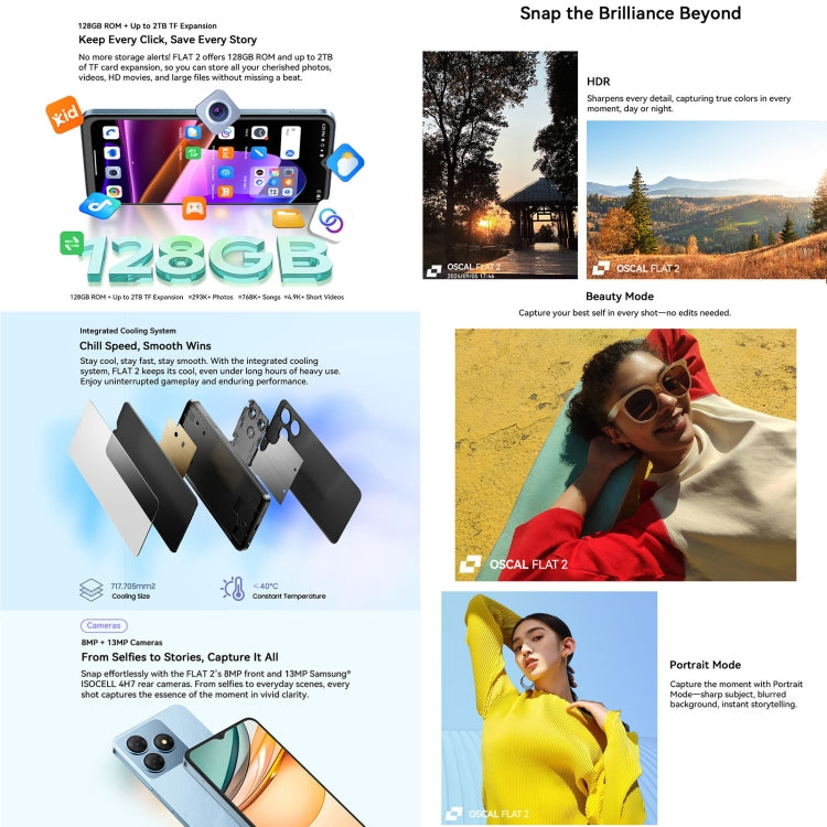 Blackview Oscal FLAT 2, 4GB+128GB, 6.6 inch Android 14 Unisoc T606 Octa Core, Network: 4G Blackview Oscal FLAT 2, 4GB+128GB, 6.6 inch Android 14 Unisoc T606 Octa Core, Network: 4G